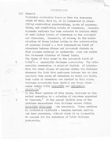 Dialogue in Halbi, 1970