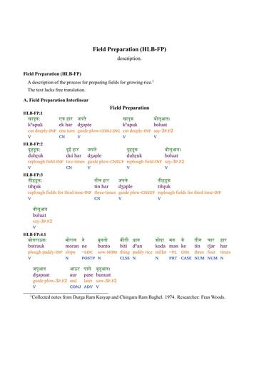 Halbi Rice Field Preparation