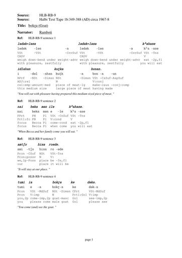 RB-9: The goat proposal